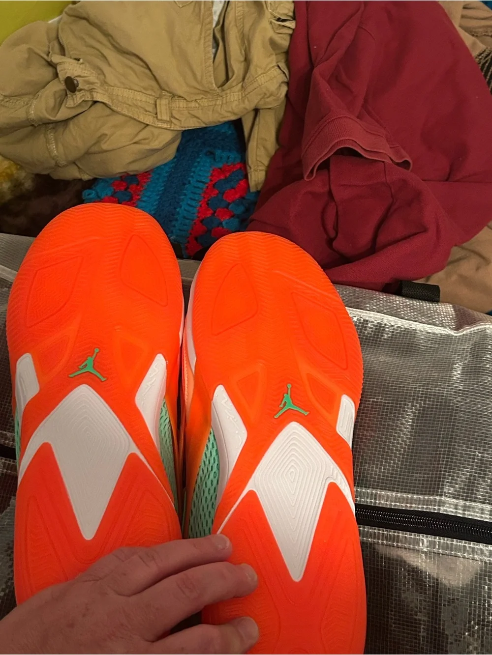 Jordan Orange & Coral Low-Top Athletic Sneakers